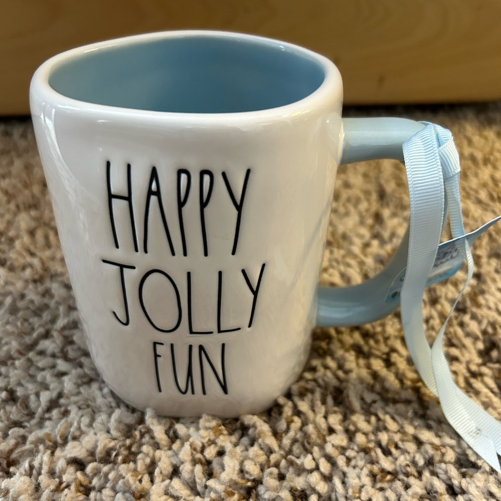 Rae Dunn “Happy Jolly Fun” Christmas Mug